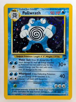 Pokemon Poliwrath Base Set 2 Holo 15/130 NM - Image 1