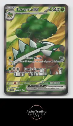 Torterra ex 185/162 Ultra Rare Temporal Forces Pokemon Holo Near Mint - Image 1