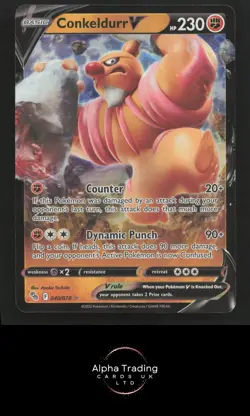 Conkeldurr V 040/078 Holo V Rare Pokemon GO Pokemon Near Mint - Image 1