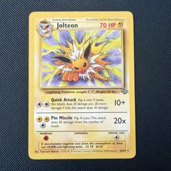 Jolteon Jungle Non Holo Unlimited 20/64 Pokemon Card NM - Image 1