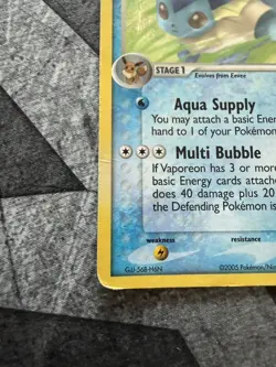 Pokemon TCG Vaporeon 19/115 Unseen Forces Holo Rare - HP - Image 2