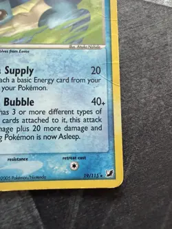 Pokemon TCG Vaporeon 19/115 Unseen Forces Holo Rare - HP - Image 5