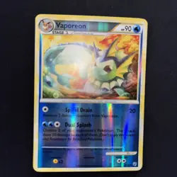 Vaporeon 41/90 Undaunted Reverse Holo Uncommon 2010 Nintendo Pokemon Card - Image 4