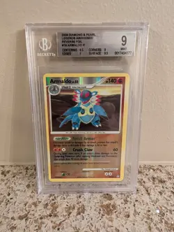 Pokemon BGS 9 Mint Armaldo Legends Awakened Reverse Holo Foil Rare #18 - Image 1