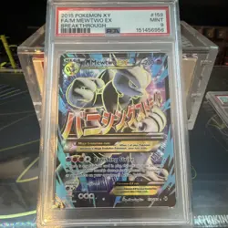 Pokemon 2015 XY Breakthrough M Mewtwo EX Mega Full Art Holo 159/162 PSA 9 - Image 1