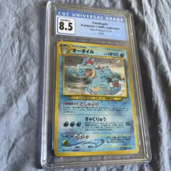Feraligatr Pokemon 1999 Japanese Neo Premium File Holo #160 CGC 8.5 Blue Label - Image 1