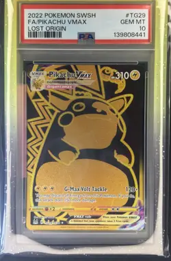 Pokemon TCG Pikachu VMAX TG29/TG30 Lost Origin Trainer Gallery EN PSA 10 - Image 1