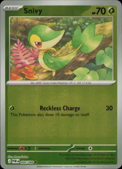 SNIVY 004/088 COMMON PERFECT ORDER POKEMON REVERSE HOLO NM - Image 1