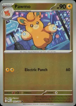 PAWMO 033/094 COMMON PHANTASMAL FLAMES POKEMON REVERSE HOLO NM - Image 1