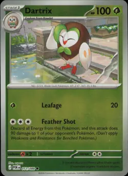 DARTRIX 011/088 COMMON PERFECT ORDER POKEMON REVERSE HOLO NM - Image 1