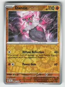Diancie 86/142 Stellar Crown UC Reverse Holo NM/M Pokemon - Image 1