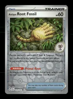 Antique Root Fossil 130/142 Stellar Crown Reverse Holo NM/M Pokemon - Image 1