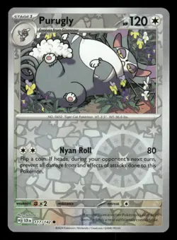 Purugly 117/142 C Stellar Crown Reverse Holo NM/M Pokemon - Image 1