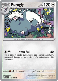 Purugly 117/142 C Stellar Crown Reverse Holo NM/M Pokemon - Image 4
