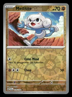 Meditite 78/142 C Stellar Crown Reverse Holo NM/M Pokemon - Image 1