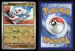 Meditite 78/142 C Stellar Crown Reverse Holo NM/M Pokemon - Image 3