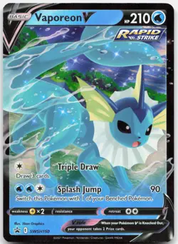 Vaporeon V SWSH150 Holo Promo Sword & Shield Promo Pokemon Near Mint - Image 1
