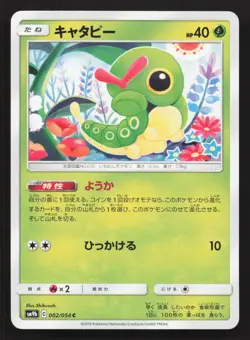 Caterpie 002/054 Full Metal Wall LP Japanese Pokemon Card TCG - Image 1