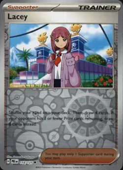 Lacey 114/131 Uncommon Prismatic Evolutions Pokemon Reverse Holo Near Mint - Image 1