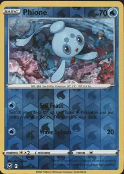 Phione 045/195 Rare Silver Tempest Pokemon Reverse Holo Near Mint - Image 1