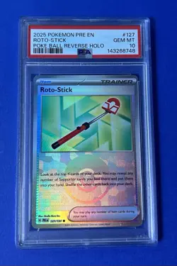 2025 Pokemon PRE EN Roto-Stick Poke Ball Reverse Holo #127 PSA 10 GEM MT - Image 1