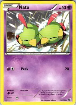 Natu 55/113 Legendary Treasures Pokemon Near Mint - Image 1