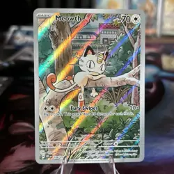 Pokemon TCG Meowth 106/091 Phantasmal Flames IR Holo Eng - Image 1