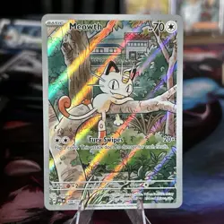 Pokemon TCG Meowth 106/091 Phantasmal Flames IR Holo Eng - Image 2