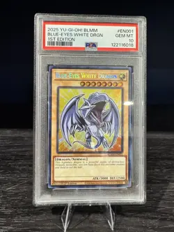 Yu-Gi-Oh! Blue-Eyes White Dragon BLMM-EN001 SECRET 1st Edition PSA 10 English - Image 1