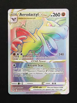 Aerodactyl VStar 199/196 Rainbow Secret Rare Lost Origin NM - Image 1