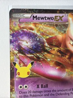 Pokemon Celebrations 25th Anniversary Card Mewtwo EX 54/99 Ultra RARE - Image 2