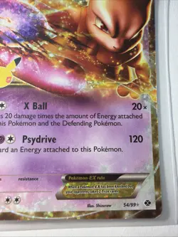 Pokemon Celebrations 25th Anniversary Card Mewtwo EX 54/99 Ultra RARE - Image 4