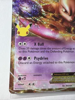 Pokemon Celebrations 25th Anniversary Card Mewtwo EX 54/99 Ultra RARE - Image 5
