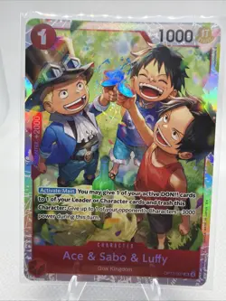 Ace & Sabo & Luffy SR OP13-007 Carrying on His Will ONE PIECE Card Game - Image 1