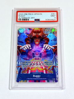 One Piece Emperors in the New World- Buggy Rare Alternate Alt Art Foil PSA 9 ENG - Image 1