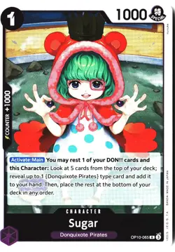 Sugar (065) OP10-065 Rare Royal Blood One Piece Foil Near Mint - Image 1