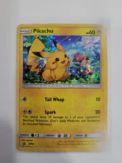 Pokemon TCG Pikachu General Mills SM86 Holo Black Star Promo Card - Image 1