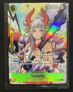 One Piece CCG Yamato Character ST13-016 Promo Foil Eng Common 4000/5 Cost SEALED - Image 1