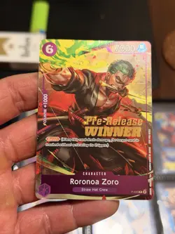 Roronoa Zoro (OP-06 Pre-Release Tournament) [Winner] P-045 One Piece.. MP - Image 1