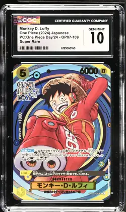 Monkey D. Luffy #OP07-109 Japanese 2024 One Piece Day CGC 10 Gem Mint - Image 1