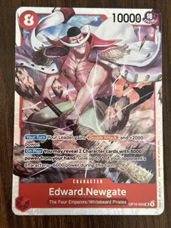 Edward.Newgate OP16-003 Super Rare The Time of Battle One Piece Near Mint - Image 1