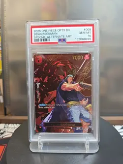 ONE PIECE OP13 CARRYING ON HIS WILL OP09-009 BENN BECKMAN SP PSA 10 - Image 1