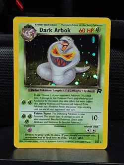 Pokemon TCG Team Rocket Dark Arbok Holo Rare (2/82) Unlimited (Heavy Play) - Image 1
