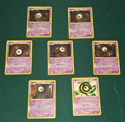 Pokemon TCG Neo Discovery Unown 7-Card Lot English Unlimited 2001 - Image 1