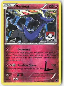 Xerneas (Pokemon League) 81/114 League & Championship Cards Reverse Holo LP - Image 1