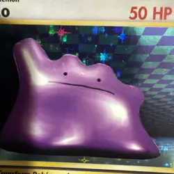 Ditto Fossil Pokemon Holo Rare Unlimited 1999 Card #3/62 - Image 3