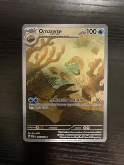 Pokemon TCG Omanyte Scarlet & Violet 151 Illustration Rare Card 180/165 - Image 1