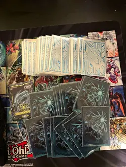 Konami Yu-Gi-Oh! blue eyes Deck Box Lot w/ Dice & Standard Card Sleeves - Image 3