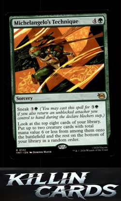Michelangelo's Technique 122 Magic R Teenage Mutant Ninja Turtles Card NM - Image 1