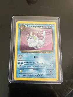 Pokemon Dark Vaporeon Legendary Collection Holo Rare 60 HP 9/110 2002 Card - Image 1